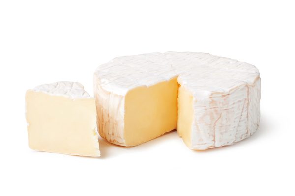delicious cheese on a white background
